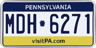 PA license plate MDH6271