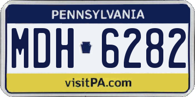 PA license plate MDH6282