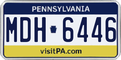 PA license plate MDH6446