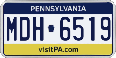 PA license plate MDH6519