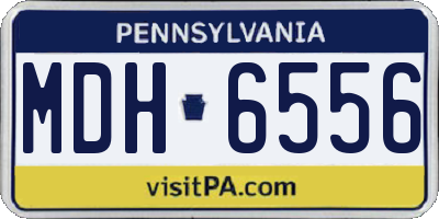 PA license plate MDH6556