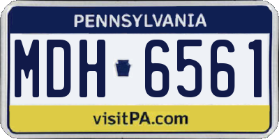 PA license plate MDH6561
