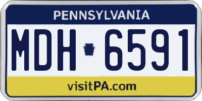 PA license plate MDH6591