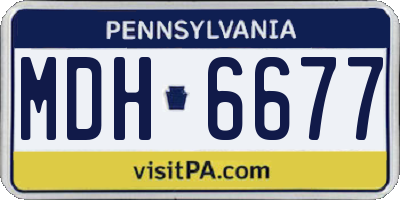 PA license plate MDH6677