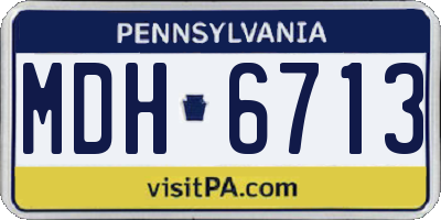 PA license plate MDH6713