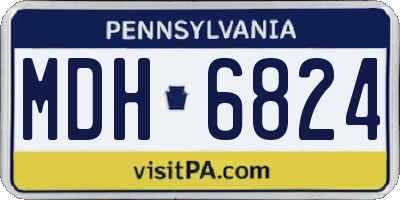 PA license plate MDH6824