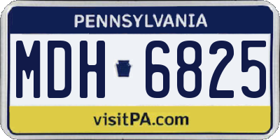PA license plate MDH6825