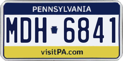 PA license plate MDH6841