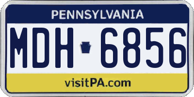 PA license plate MDH6856