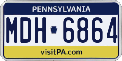 PA license plate MDH6864