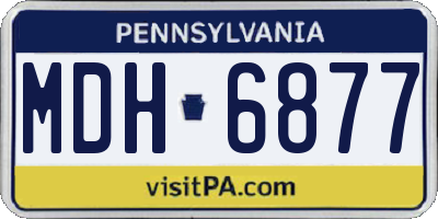 PA license plate MDH6877