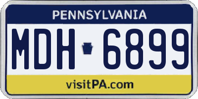 PA license plate MDH6899