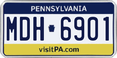 PA license plate MDH6901