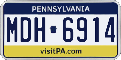 PA license plate MDH6914