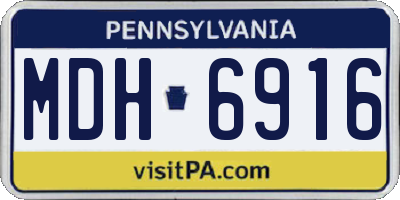 PA license plate MDH6916