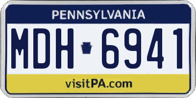 PA license plate MDH6941