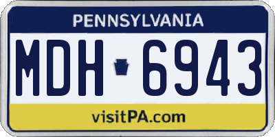 PA license plate MDH6943