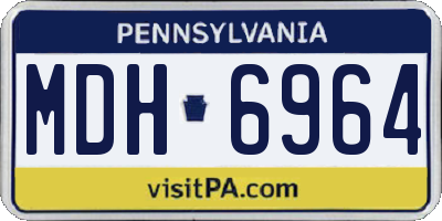 PA license plate MDH6964