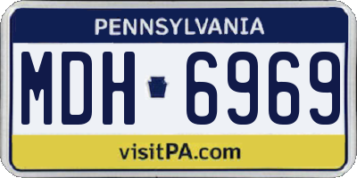PA license plate MDH6969
