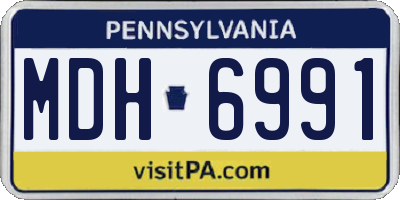 PA license plate MDH6991