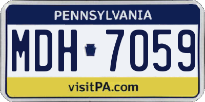 PA license plate MDH7059