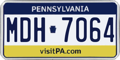 PA license plate MDH7064