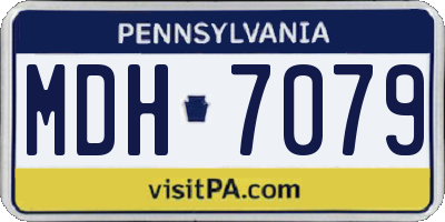 PA license plate MDH7079