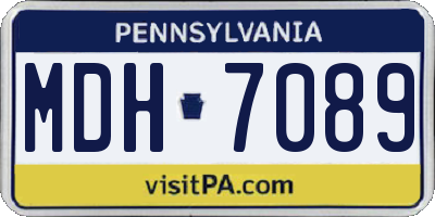 PA license plate MDH7089
