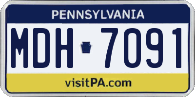 PA license plate MDH7091