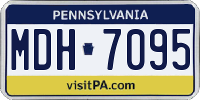 PA license plate MDH7095