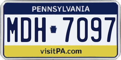 PA license plate MDH7097