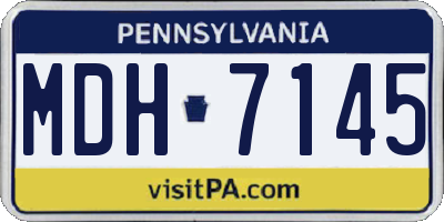 PA license plate MDH7145