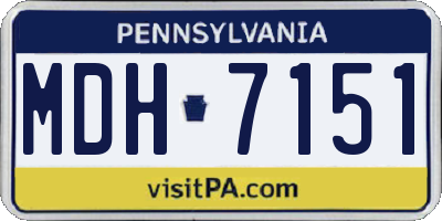 PA license plate MDH7151