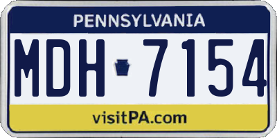 PA license plate MDH7154