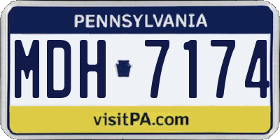 PA license plate MDH7174