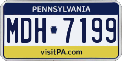 PA license plate MDH7199