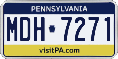 PA license plate MDH7271