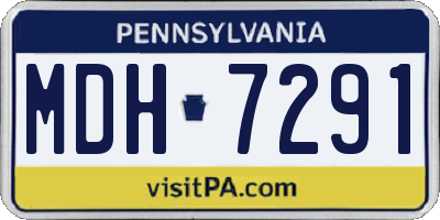 PA license plate MDH7291
