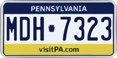 PA license plate MDH7323