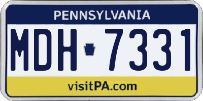 PA license plate MDH7331