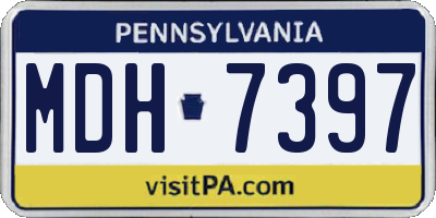 PA license plate MDH7397