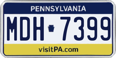 PA license plate MDH7399