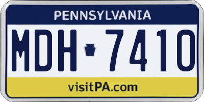 PA license plate MDH7410
