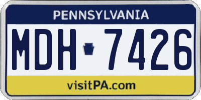 PA license plate MDH7426