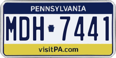 PA license plate MDH7441