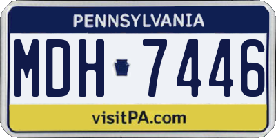 PA license plate MDH7446