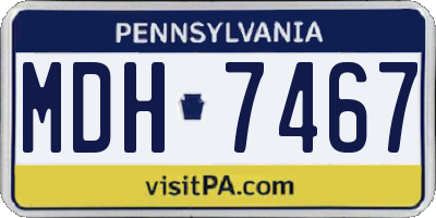 PA license plate MDH7467