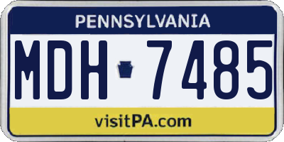 PA license plate MDH7485