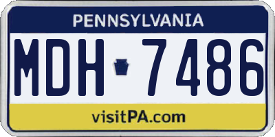 PA license plate MDH7486