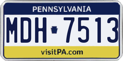 PA license plate MDH7513